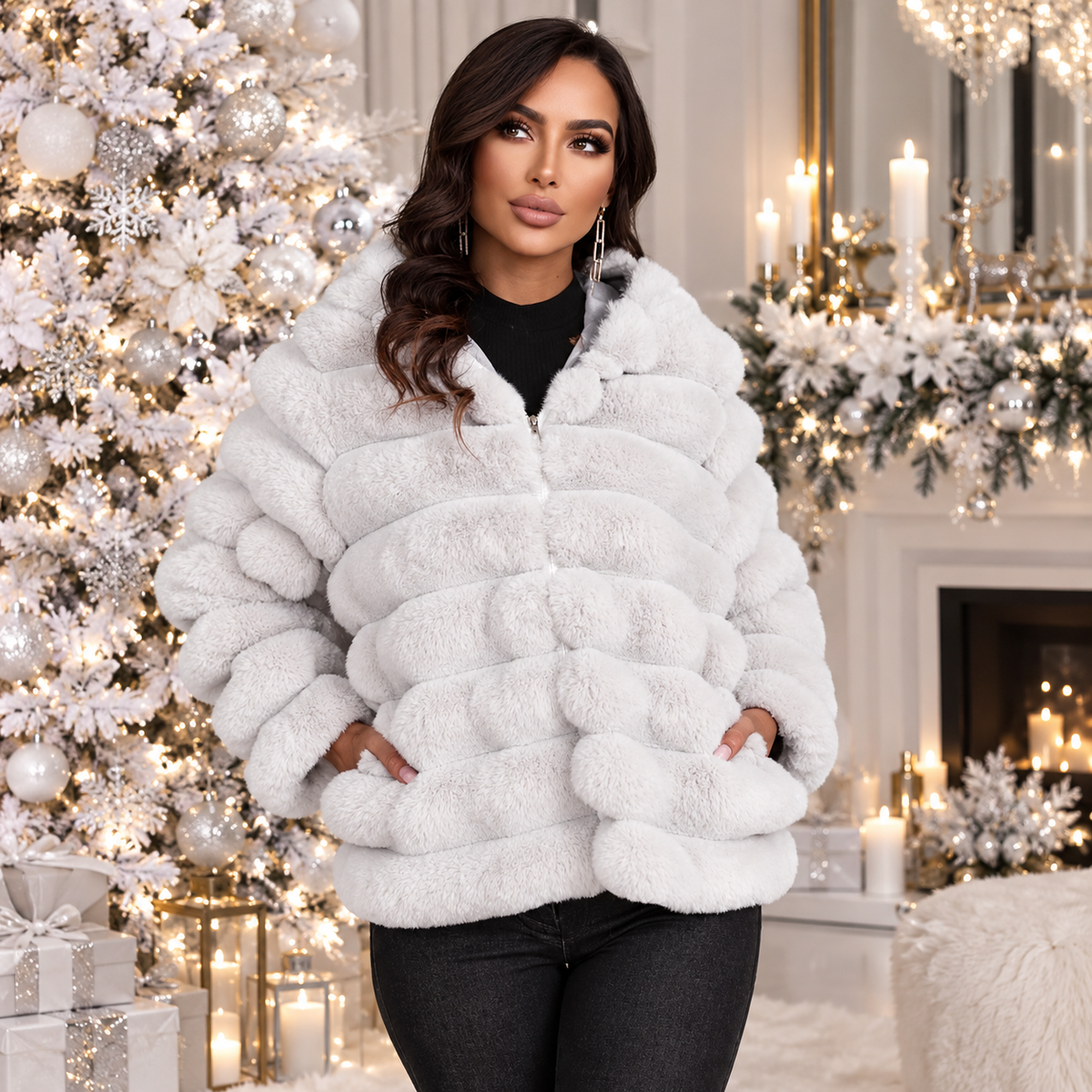 Wavy Fur Jacket