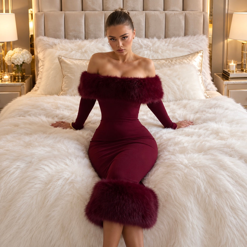 Glamorous Fur Dress