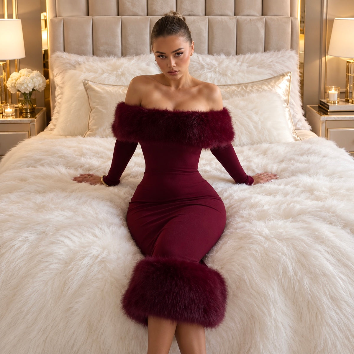 Glamorous Fur Dress