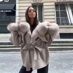 Hooded Fur Coat