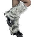 Couvre-bottes en Fourrure Grise